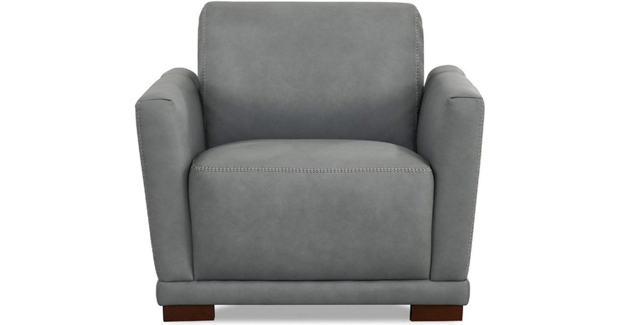 Mary Leather Sofa Collection, Slate Gray